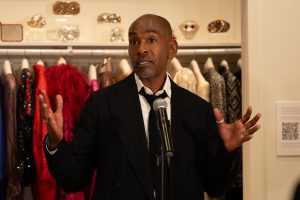 Award-winning costume designer, Paul Tazewell, speaks during a media panel at the Kent State University Museum on Sept. 18, 2025