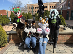 Andrew with other members of the Furry Club.